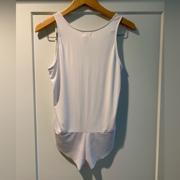 NWT L’AGENCE Winnie Deep V-Neck White Bodysuit - Picture 13 of 14